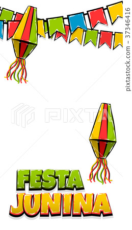 Festa Junina vertical text banner 37346416