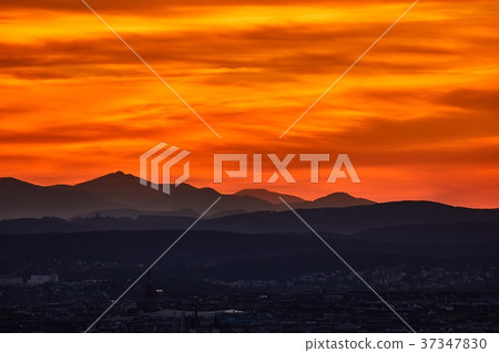 Sunset Hilly Landscape Sunset Hilly Landscape 37347830