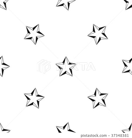 Star pattern seamless black 37348381