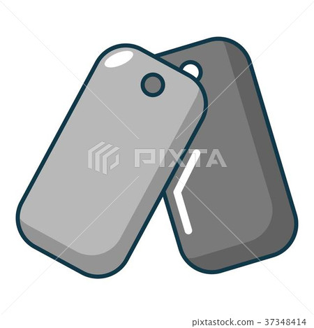 Paintball badge icon, cartoon style 37348414