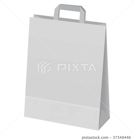 Paper hand bag mockup, realistic style 37348446