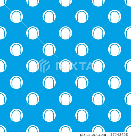 Black and white tennis ball pattern seamless blue 37348468