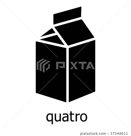 Quatro packag icon, simple black style Quatro packag icon, simple black style 37348611