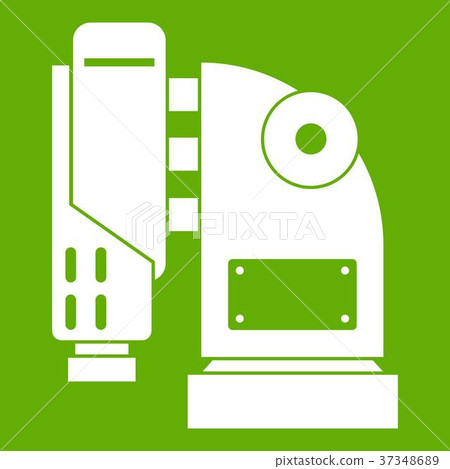 Pneumatic hammer machine icon green Pneumatic hammer machine icon green 37348689