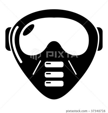 Paintball mask equipment icon, simple style Paintball mask equipment icon, simple style 37348716