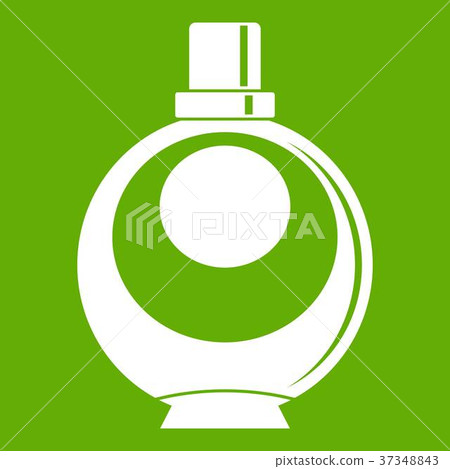 Elegant woman perfume round glass bottle icon... - Stock Illustration ...