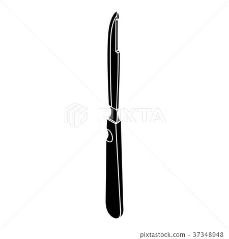 Medical scalpel icon, simple style Medical scalpel icon, simple style 37348948