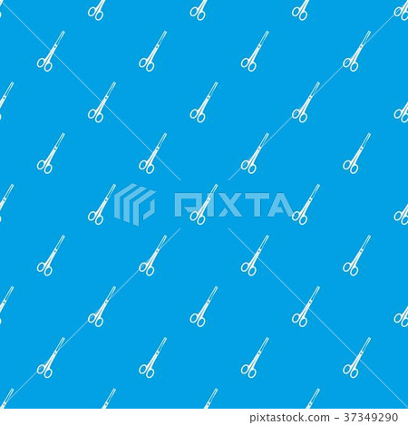 Steel scissors pattern seamless blue 37349290