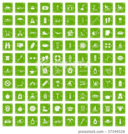100 human health icons set grunge green 100 human health icons set grunge green 37349326