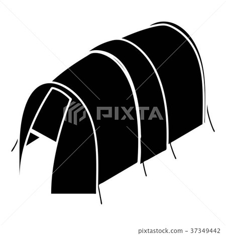 Long tent icon, simple style Long tent icon, simple style 37349442