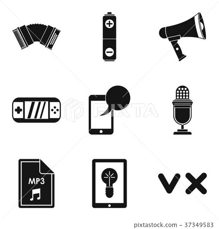 Music genre icons set, simple style Music genre icons set, simple style 37349583