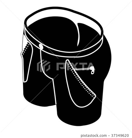 Woman jeans icon, simple style 37349620