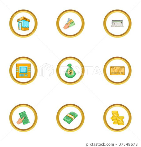 Wallet icons set, cartoon style Wallet icons set, cartoon style 37349678