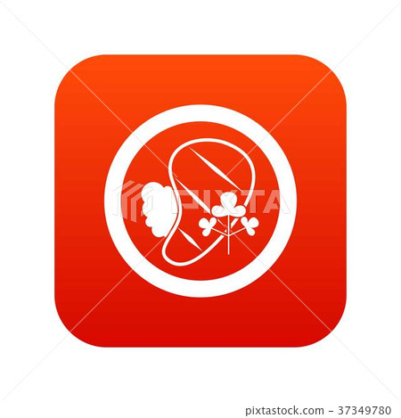 Steak icon digital red - Stock Illustration [37349780] - PIXTA