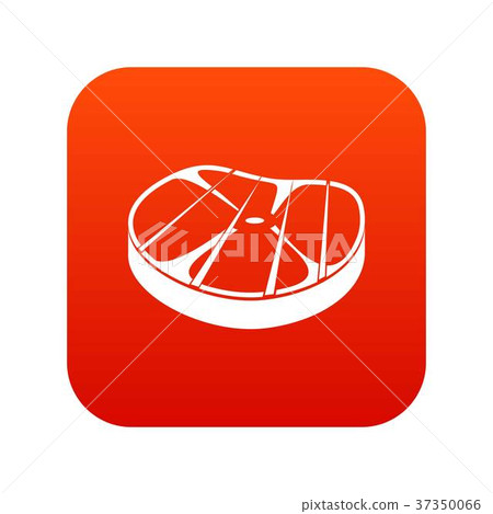 Steak icon digital red-插圖素材 [37350066] - PIXTA圖庫