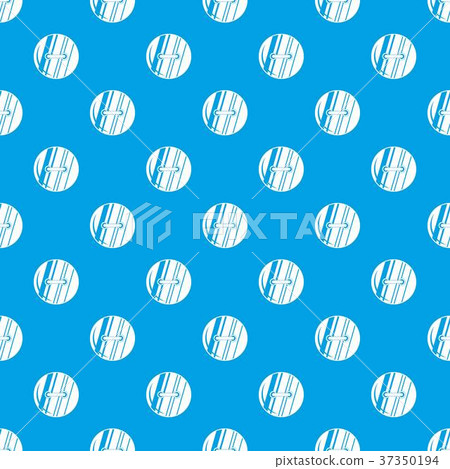 Round sewn button pattern seamless blue 37350194
