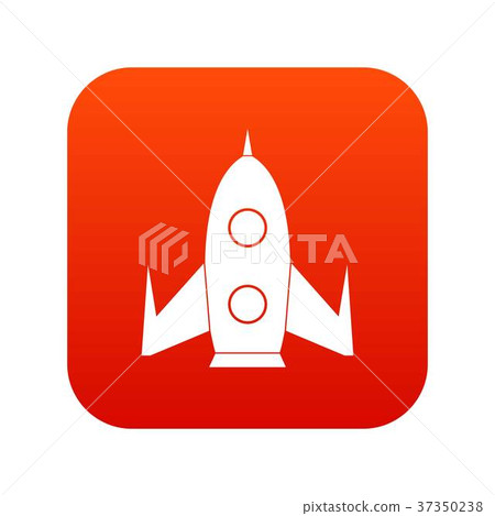 Rocket icon digital red - Stock Illustration [37350238] - PIXTA