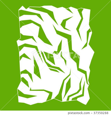 Crumpled paper icon green Crumpled paper icon green 37350288