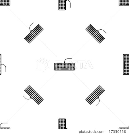 Black computer keyboard pattern seamless black Black computer keyboard pattern seamless black 37350538