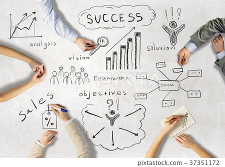 Creative work of business team 37351172