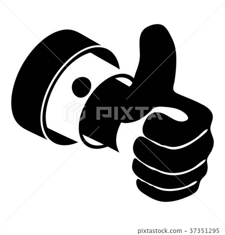 Election thumb up icon, simple style 37351295