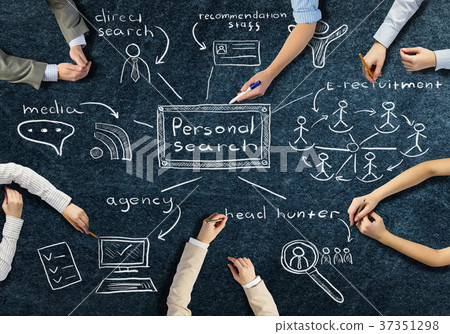 Creative work of business team Creative work of business team 37351298