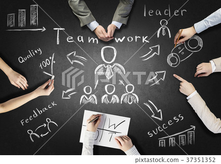 Creative work of business team 37351352