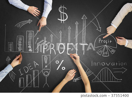 Creative work of business team Creative work of business team 37351400