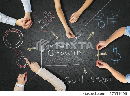 Creative work of business team Creative work of business team 37351406