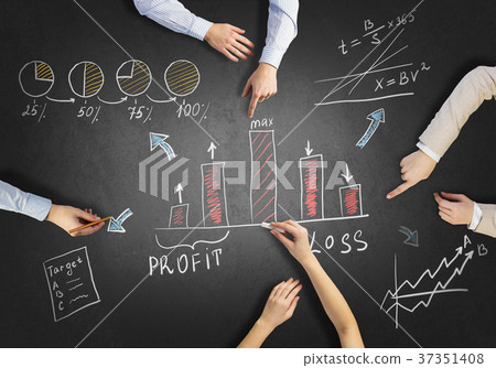Creative work of business team Creative work of business team 37351408