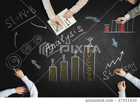 Creative work of business team Creative work of business team 37351410