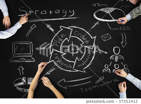 Creative work of business team Creative work of business team 37351412