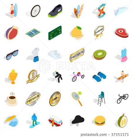 Premium icons set, isometric style - Stock Illustration [37351571] - PIXTA