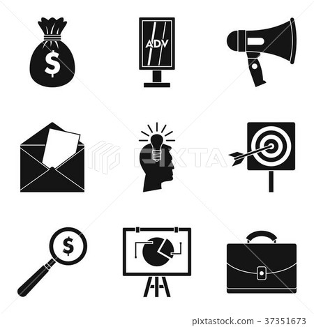 Despoil icons set, simple style Despoil icons set, simple style 37351673