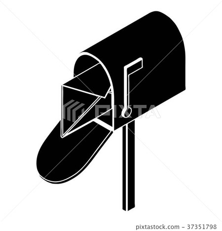 Open house postbox icon, simple style Open house postbox icon, simple style 37351798