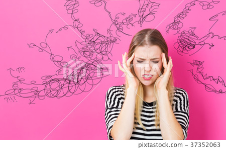 Young woman feeling stressed Young woman feeling stressed 37352063