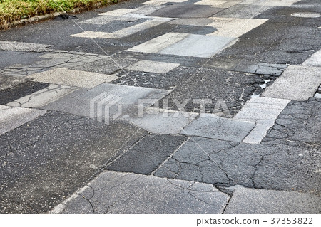 Patched broken road 37353822