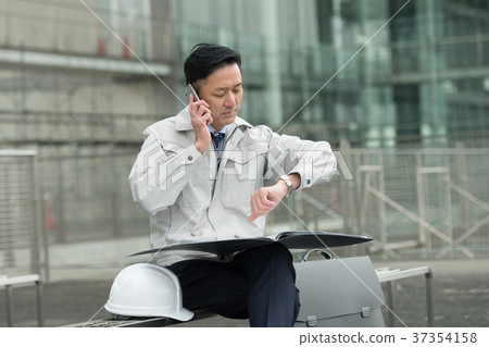 Businessman Construction site Outdoor construction business image 37354158