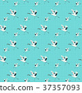 Chinese style landscape painting - crane Seamless vector/crane/Chinese culture 37357093