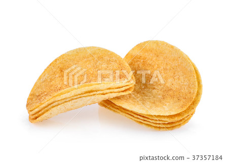 potato chips isolated on white background potato chips isolated on white background 37357184