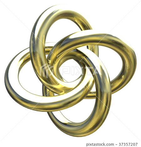 Object clipping of four rings Gold - Stock Illustration [37357207] - PIXTA