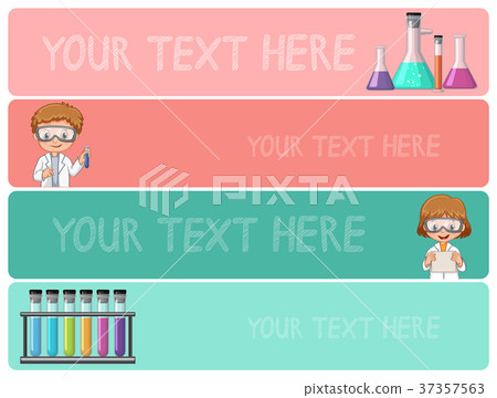 Banner templates with kids in science lab Banner templates with kids in science lab 37357563