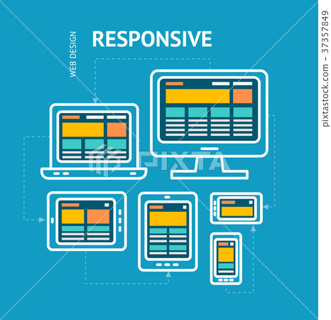 Responsive Web Design Concept. Vector 37357849