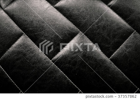 Black leather sofa texture background. 37357862
