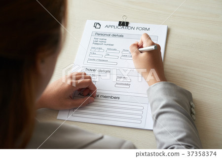 Filling application form Filling application form 37358374