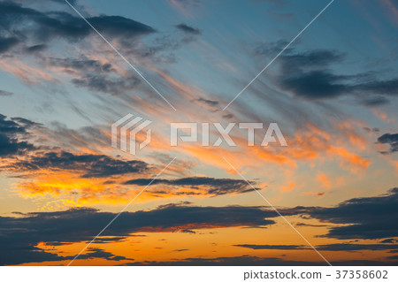 clouds with sunset in the background clouds with sunset in the background 37358602