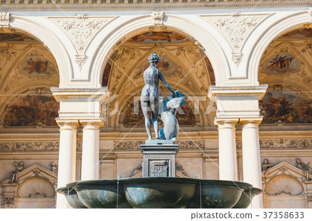 Sculpture in Wallenstein Palace in Prague Sculpture in Wallenstein Palace in Prague 37358633