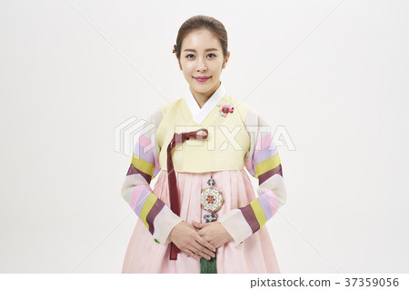 韓服,女,韓國人 韓服,女,韓國人 37359056