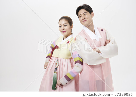 Hanbok, Man, Woman, Korean Hanbok, Man, Woman, Korean 37359085