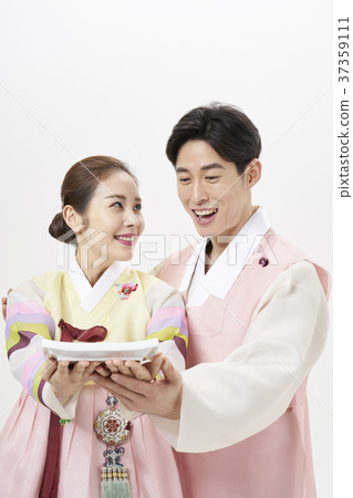 Hanbok, Man, Woman, Korean Hanbok, Man, Woman, Korean 37359111